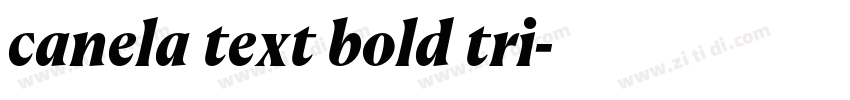 canela text bold tri字体转换